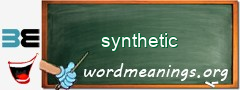 WordMeaning blackboard for synthetic